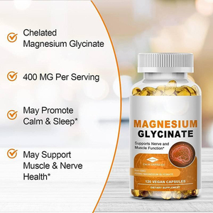 120 gélules de glycinate de magnésium, gélules à absorption facile, complément de magnésium, vitamine B6, vitamine D, capsules de glycinate de magnésium - Product Image 3
