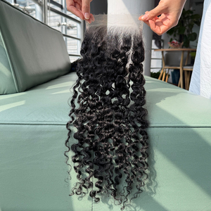 Lavish Beauty pour Cheveux Bouclés, Fermeture Frontale en Dentelle HD 5x5, 16-20 Pouces, Cheveux Humains Brésiliens 100% Vierges, Dentelle Transparente, pour Femmes Noires - Product Image 6