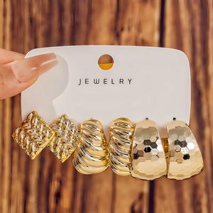 Pendientes de Oro Exagerados de Moda con Forma de C y Gota de Agua para Joyería Africana al por Mayor N251029 - Product Image 2