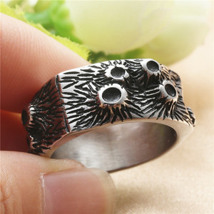 Anillo Volcánico de Acero Inoxidable con Patrón de Llama, Joyería Punk Unisex, Accesorio para Fiestas - Product Image 4