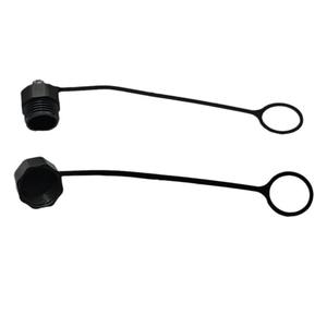 Tapa antipolvo M12, tapa de conector de plástico, tapón de sellado de rosca interno y externo negro para protección impermeable del sensor - Product Image 1