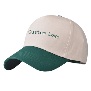 New Vintage 5-Panel Cotton Hard-<b>Top</b> Baseball Cap Versatile Two-Tone Duckbill Unisex Custom Logo Available Four Seasons - Product Image 1