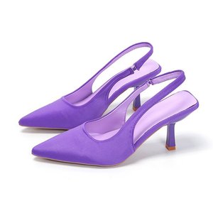 Escarpins de bureau Gleibo OEM ODM pour femmes, en PU, à bout pointu, avec bride à boucle, <span class=keywords><strong>talon</strong></span> chaton 3-6 cm, antidérapants, bride arrière élastique, <span class=keywords><strong>talon</strong></span> carré - Product Image 3