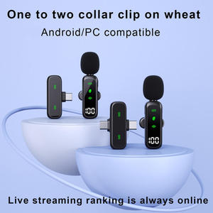 T20 không dây Lavalier Microphone 3-in-1 giao diện Tiếng ồn hủy bỏ Mic cho ngoài trời phát sóng trực tiếp tiktok Youtube vlog ghi âm - Product Image 5