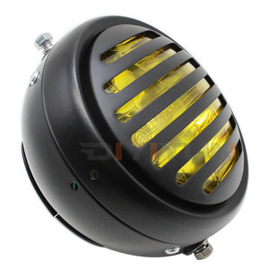 Mascarilla de Metal para motocicleta, máscara de parrilla Retro, faro delantero para <span class=keywords><strong>Kawasaki</strong></span> Touring Custom <span class=keywords><strong>Cafe</strong></span> <span class=keywords><strong>Racer</strong></span> - Product Image 2