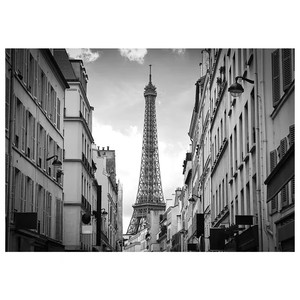 Papel Tapiz de Tela No Tejida con Diseño de la <span class=keywords><strong>Torre</strong></span> <span class=keywords><strong>Eiffel</strong></span> en Blanco y Negro, <span class=keywords><strong>Vista</strong></span> de la Ciudad de París, Decoración para Cafetería y Sala de Estar - Product Image 6