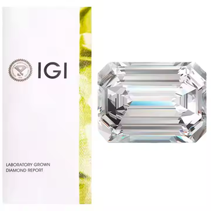 Diamant de laboratoire de qualité supérieure, taille émeraude, couleur F, pureté VS1, certifié IGI, élégant, taille étagée, brillance impeccable pour - Product Image 1