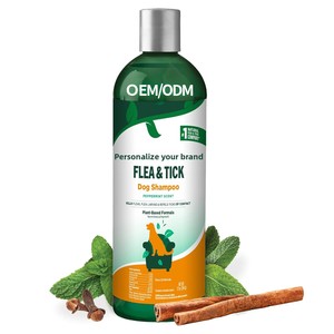 Shampooing personnalisé anti-puces et tiques pour chiens best-sellers avec formule végétale efficace 200-500ml - Product Image 1