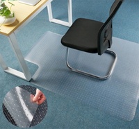 Tapis de chaise standard avec tapis à poils bas, coussinets de meubles biseautés, PVC transparent, 30x48 pouces, durable, réduction du bruit
