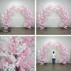 Bridal Bouquet Reception Stage <b>Backdrop</b> <b>Frame</b> Arch Flower Wedding Decoration Cherry Blossom Trees Custom Floral Arrangements - Product Image 2