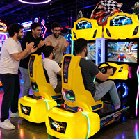 Simulateur de course pour 2 joueurs, machine d'arcade à monnayeur, jeu de conduite automobile pour aire de jeux