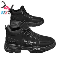 Bottes de travail montantes pour hommes, style britannique, tendance automne-printemps, en coton, pour la neige et la marche