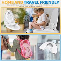 Siège d'apprentissage de la propreté pliable innovant pour les voyages, couvercle de siège de toilette antidérapant pour tout-petits avec ventouses, solution hygiénique
