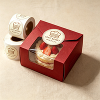 Etiquetas Adhesivas Personalizadas para Panadería, Resistentes al Calor, Transpirables, Impermeables, con Código de Barras, de Vinilo, para Bolsas de Repostería y Pasteles
