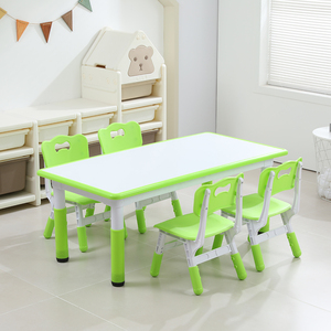 Trẻ em chăm sóc ban ngày furnituretable ghế Chiều cao có thể điều chỉnh trẻ em của bức tranh vẽ nghiên cứu bàn nhựa Toddler bảng và ghế Set - Product Image 3