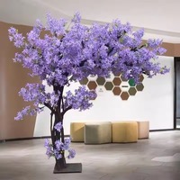 Arbre artificiel de cerisier en plastique personnalisable, fleurs réalistes, tronc durable, écologique, pour intérieur/extérieur, Nouvel An