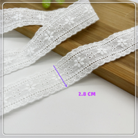 ERKOUMI Tissu en dentelle de coton multicolore élégant, bordure double épaisseur en guipure pour robe Lolita, rideau, coussin, accessoire DIY