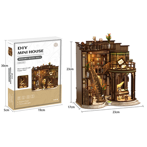 Dropshipping MOQ=1 DIY Miniature House <strong>Kit</strong> - Complete Doll Houses Miniature Sets with Miniature Doll House Display - Product Image 4
