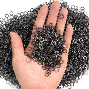 2 #-9 # Anillo <span class=keywords><strong>dividido</strong></span> pequeño de acero inoxidable de alta calidad Anillo <span class=keywords><strong>dividido</strong></span> negro Paquete a granel - Product Image 1