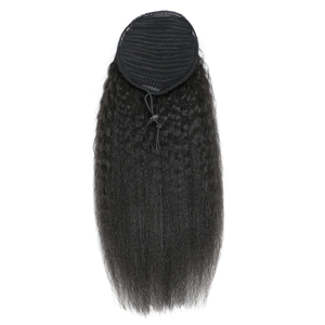 Extensions de <span class=keywords><strong>cheveux</strong></span> naturels brésiliens Remy DeepWave 12A en gros, queue de cheval à cordon, postiches pour tresses afro - Product Image 3
