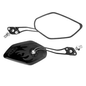 Rétroviseur de moto/scooter Mocell en alliage d'aluminium, motif flamme Ghost Fire, universel 8mm/10mm - Product Image 4