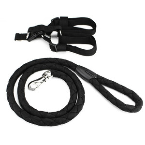 8 colori 1.5M catena per cani in Nylon intrecciato 3 in 1 corda rotonda in Nylon guinzaglio per cani 3 pz collare per animali domestici imbracatura e guinzagli - Product Image 3