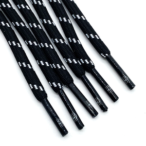 Factory Wholesale Custom <b>Drawstring</b> for Hoodies Cotton Drawcord with Metal Tip Aglet Polyester Rope Waxed Cord Finish <b>Shoes</b> - Product Image 2