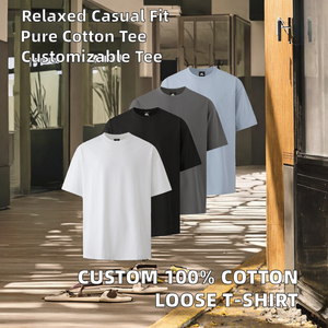 Camisetas lisas al por mayor para hombre, camiseta blanca personalizada para hombre, camisetas 100% algodón, camisetas extragrandes para verano - Product Image 2