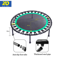 Mini trampoline Zoshine 450 lbs pour adultes, petit trampoline de rebond intérieur pour l'exercice et la remise en forme
