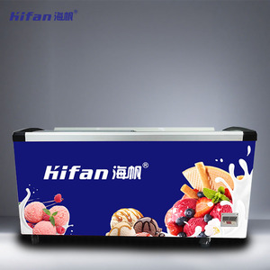 Vitrine Réfrigérée Personnalisée à Plateau en Verre pour Glaces et Sucettes Glacées, à Refroidissement par Air, Meilleures Ventes, Économique - Product Image 2