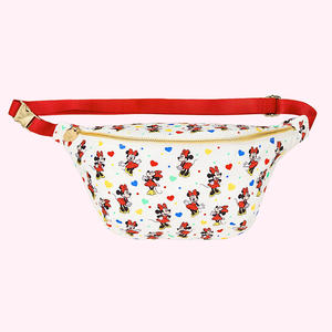 Custom <b>Nylon</b> Fanny Pack with Cartoon Printing Jumbo Crossbody Zipper Waterproof Belt Waist Pack for Women Kids Sports Travel - Product Image 6