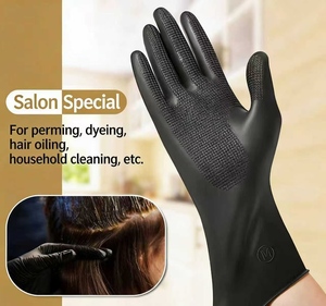 Collection complète de produits pour salon de coiffure, gants en latex, teinture capillaire épaissie, antidérapant en caoutchouc, outils spéciaux noirs pour salon de coiffure - Product Image 6