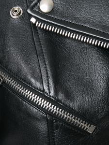 Chaqueta de piel sintética para mujer, abrigo de motorista de manga larga y cremallera, talla grande, Otoño e Invierno - Product Image 4