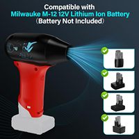 Mini ventilateur à jet sec pour batterie au lithium Milwaukee M12 12V 3 vitesses de vent réglables ventilateur à jet sans fil rechargeable