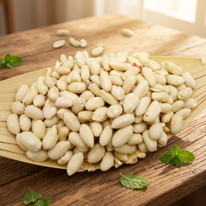 Nuevas llegadas de cacahuetes blanqueados crudos, granos enteros, seleccionados ópticamente, 99.9% de pureza, suministro a granel de fábrica para marcas de chocolate - Product Image 1