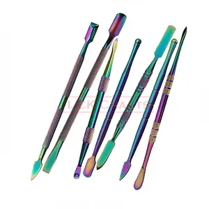 Personalized Rainbow Color Metal Stainless Steel Wax Clay Carving Tools for Kids