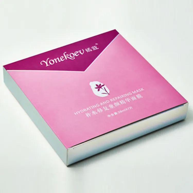 卸売折りたたみ式ピンクヘアまつげ包装ボックス紙キラキラ化粧箱