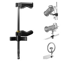 Pince de serrage à mâchoires réglables Prime Focus 319 mm avec goujon de 5/8 po et embout en acier à verrouillage facile pour éclairage vidéo LED