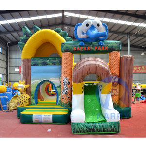 Castillo Hinchable con Tobogán para Negocios de Alquiler, Diseño de Elefante de Circo, para Eventos al Aire Libre, <span class=keywords><strong>Precio</strong></span> Mayorista - Product Image 5