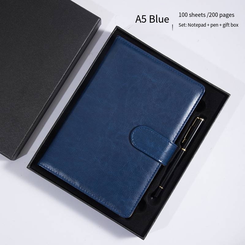 07-A5 diary pen blue
