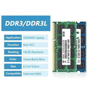 Memoria RAM para Portátil DDR3 4GB 8GB PC3L 1.35V 1600Mhz 1066 1333Mhz 204 Pines DDR3L SODIMM Notebook PC3 1.5V 10600 12800 - Product Image 2