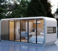 KT Moderne Acier Modulaire Double Chambre Sommeil Capsule Maison Pas Cher Espace Extérieur Capsule pour Hôtel Appartement Boutique Panneau Sandwich
