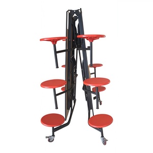 Meubles de cantine en gros d'usine Table de cantine universitaire avec banc Table et chaise pliantes - Product Image 5