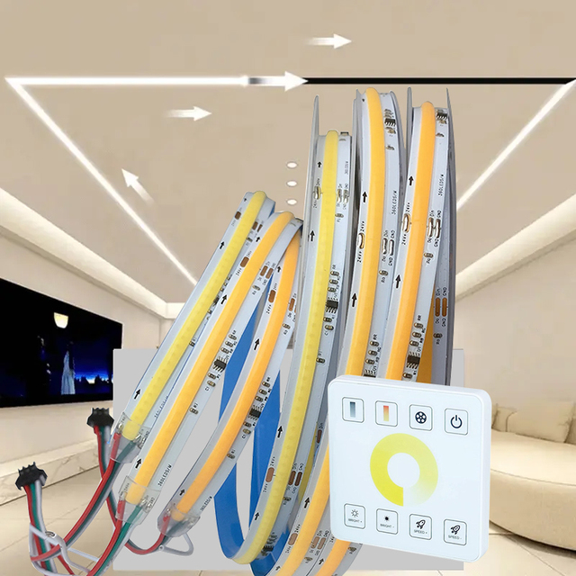 Running Water Flowing 12v24v 360leds 8mm 3000K Warm White COB SMD2835 Led Strip Light