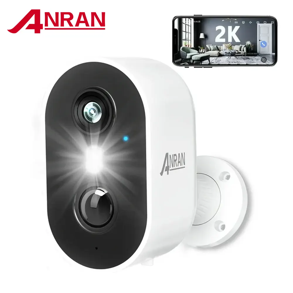 Anran bán chạy nhất 3MP 2K pin có thể sạc lại không thấm nước ngoài trời không dây Wifi Mini an ninh CCTV Camera