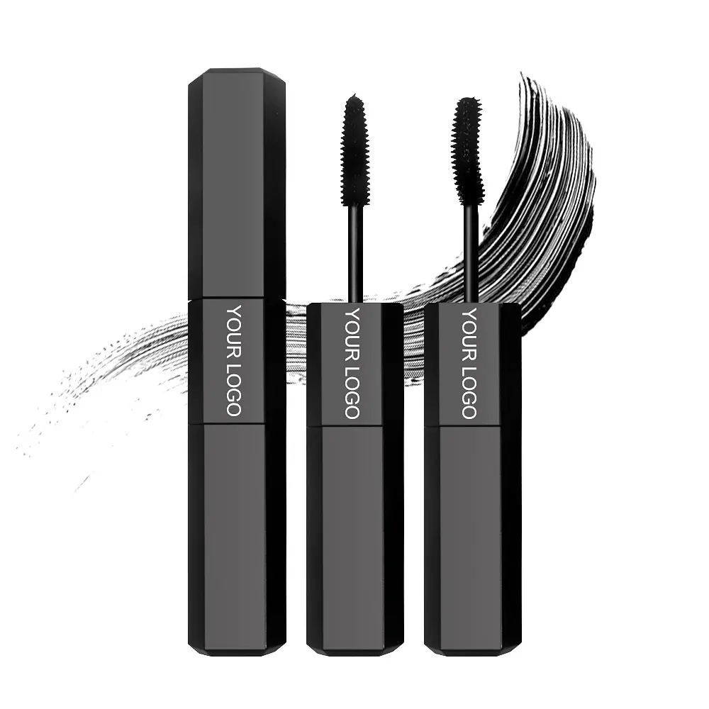 Mascara à double tête liquide imperméable à l'eau de marque privée de maquillage végétalien Mascara naturel 2 en 1 biologique de haute qualité personnalisé