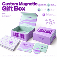 Boîte cadeau pliable de luxe avec fermeture magnétique personnalisée, en carton rigide avec aimant, pour bijoux, vêtements, produits de beauté, cadeaux d'entreprise