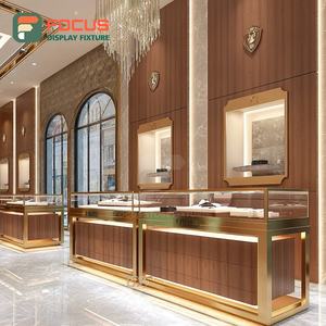 Fabricante de Muebles Personalizados para Joyería Minorista, Mostrador de Exhibición Comercial con Panel de Vidrio Templado - Product Image 3