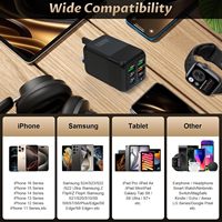 HYTO 150W 6 Ports PD QC 3.0 USB C Chargeur Rapide Adaptateur Mural Charge Super Rapide pour IPhone Samsung Xiaomi Huawei Oneplus OPPO