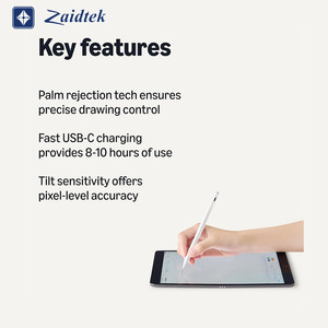 ปากกาสไตลัสแม่เหล็กอัจฉริยะแบบ Capacitive พร้อมแผ่นโลหะ ป้องกันการสัมผัสโดยฝ่ามือ รองรับการตรวจจับมุมเอียง หัวปากกา<span class=keywords><strong>เปลี่ยน</strong></span>ได้ สำหรับแท็บเล็ต Pro 11 - Product Image 2
